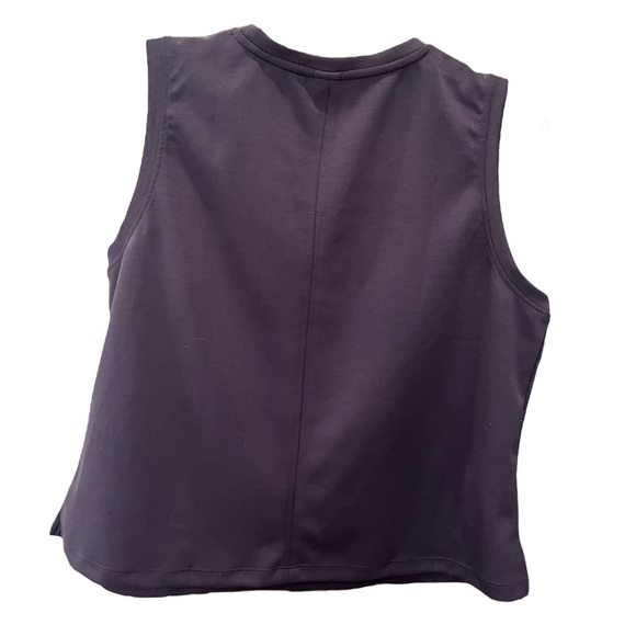 NWT Afitne Active Lifestyle Navy Sleeveless Tee Size L - Picture 3 of 6